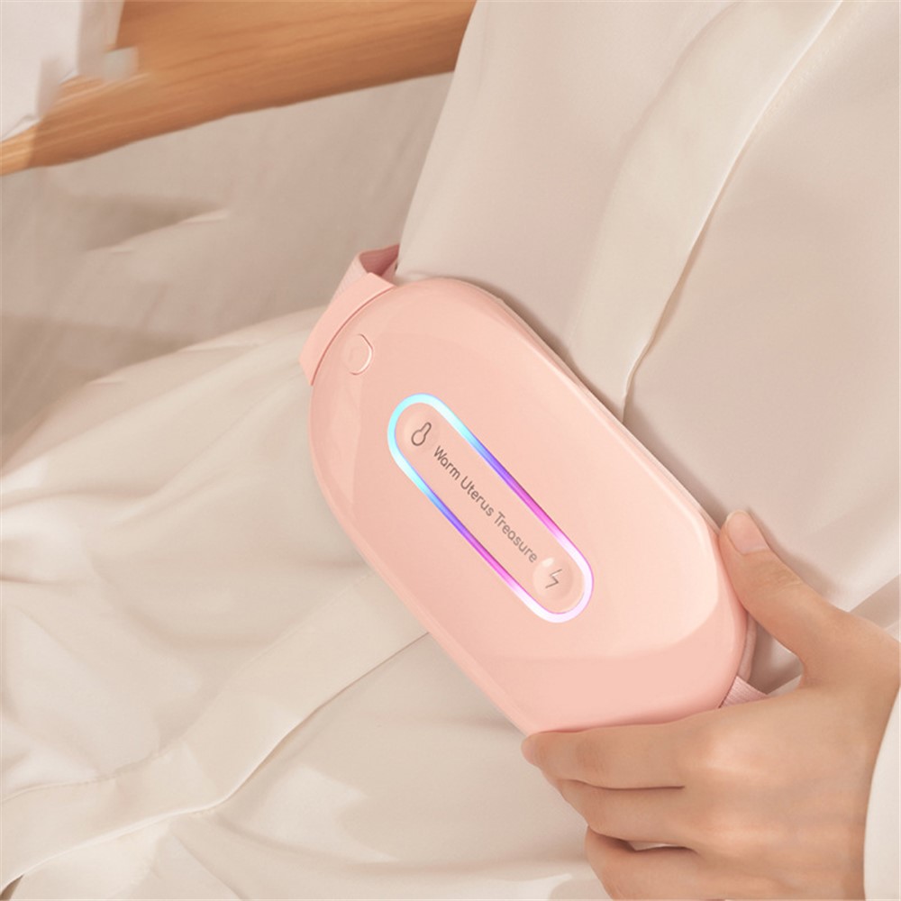 XXD-NG06 Electric Heating Uterus Massage Relieve Menstrual Pain Waist Abdomen Heating Belt with 3 Levels Adjustable - Pink-2