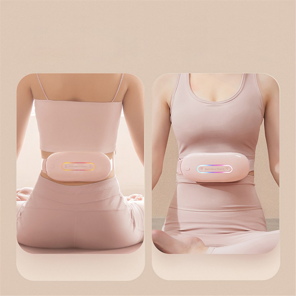 XXD-NG06 Electric Heating Uterus Massage Relieve Menstrual Pain Waist Abdomen Heating Belt with 3 Levels Adjustable - Pink-5