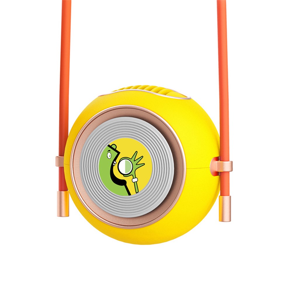 X01 Magic Bean Cute Portable USB Charging Mini Cooling Fan Student Summer Hanging Neck Fan Cooler - Yellow-1