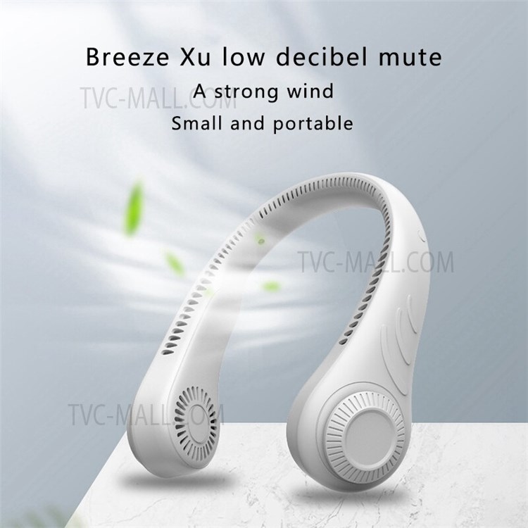 CNDB/01 4000mAh Large Capacity Leafless Hanging Neck Fan Neck-Mounted Fan Sports Mini-Size Little Fan - Green-3