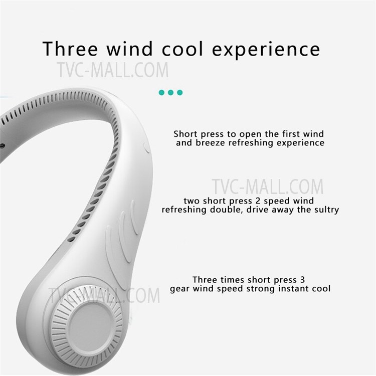CNDB/01 4000mAh Large Capacity Leafless Hanging Neck Fan Neck-Mounted Fan Sports Mini-Size Little Fan - Green-4