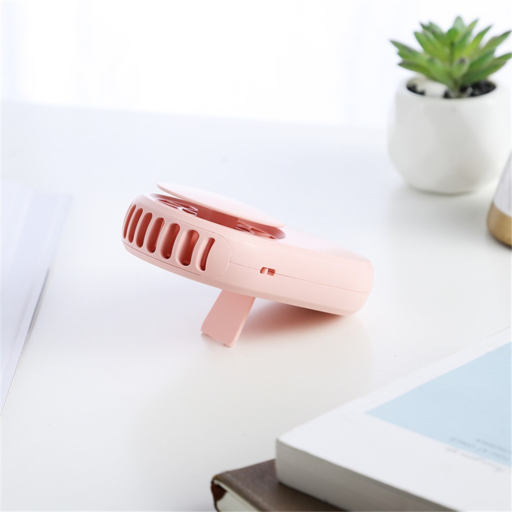 Portable Handheld Fan Electric Mini Summer Cooler with DIY Sticker Paper - Pink-2