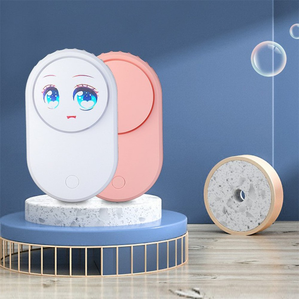 Mini Refrigerador De Verano Eléctrico De Ventilador De Mano Portátil Con Papel De Pegatina De Bricolaje - Rosa