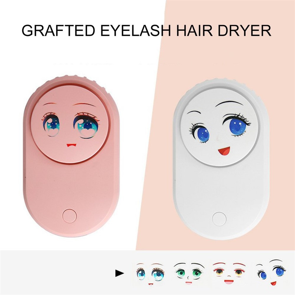 Portable Handheld Fan Electric Mini Summer Cooler with DIY Sticker Paper - Pink-4