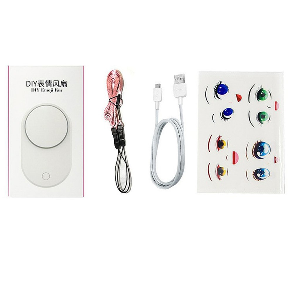 Portable Handheld Fan Electric Mini Summer Cooler with DIY Sticker Paper - Pink-8