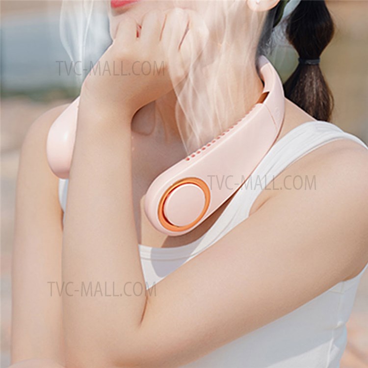 3000mAh Bladeless Hanging Neck Fan USB Mini Foldable Portable Neck-Mounted Fan - Green-4