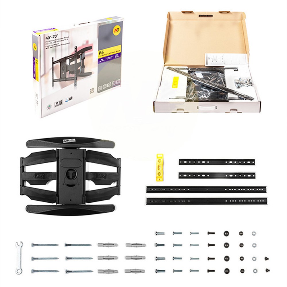 NORTH BAYOU P6 TV Wall Mount 45-75 Inch Full Motion LED LCD Screen Mount Max VESA 600x400mm, 45.5kg Bearing Weight-7