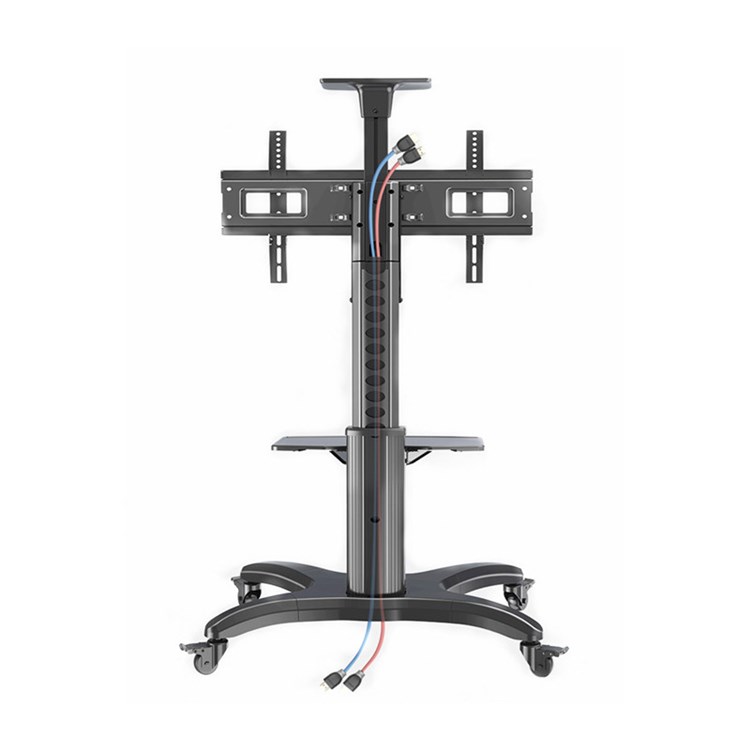 NORTH BAYOU AVF1500-50-1P 32-65 Inch TV Mount Cart Aluminum Alloy Flat Panel LED LCD Plasma with AV Shelf and Camera Bracket-2