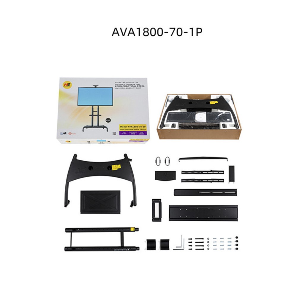 NORTH BAYOU AVA1800-70-1P 55-80 Inch Free Lifting TV Stand, Mobile TV Cart with Camera AV Shelf, Max VESA 800*500mm-7