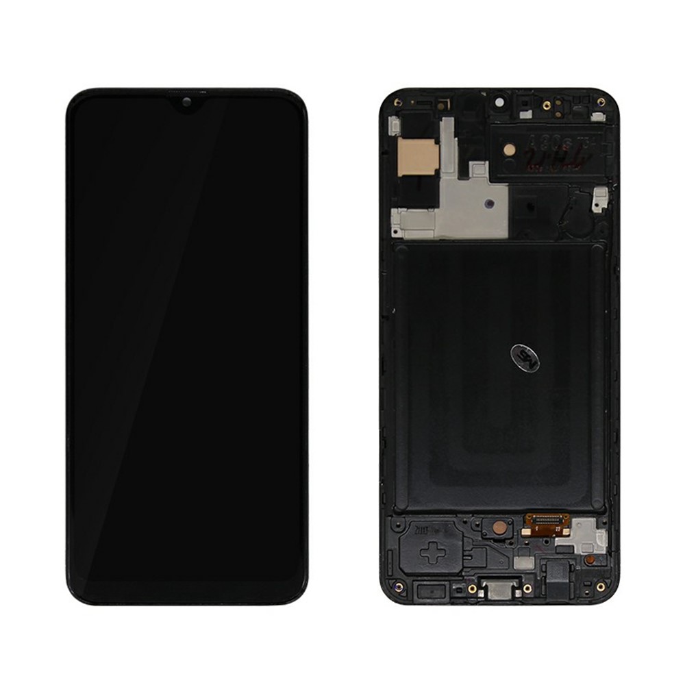 OEM LCD Screen and Digitizer Assembly + Frame Replacement (Without Logo) for Samsung Galaxy A30S SM-A307 - Black-1