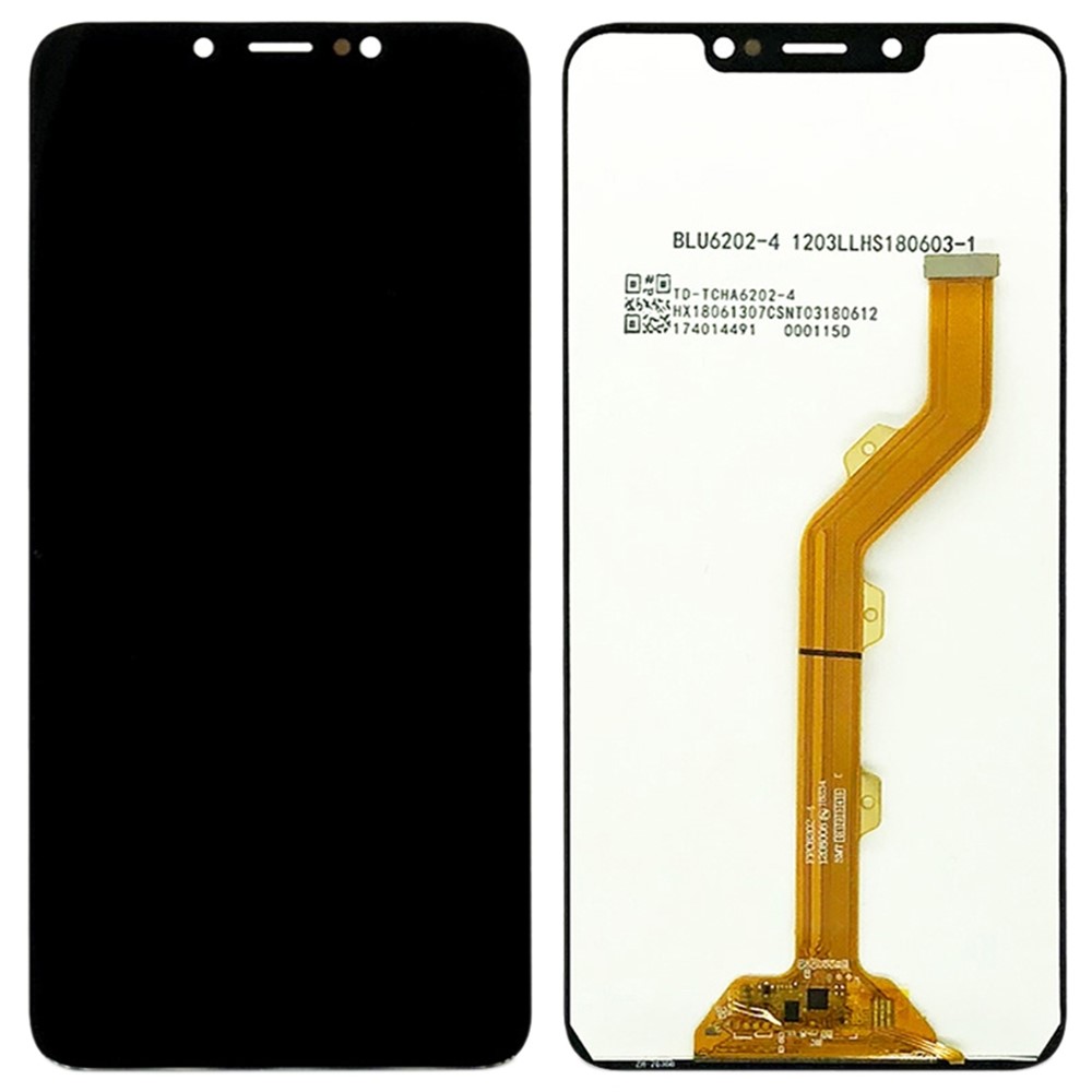 LCD Screen and Digitizer Assembly Part (Without LOGO) for Infinix Hot 7 Pro X625 - Black-1