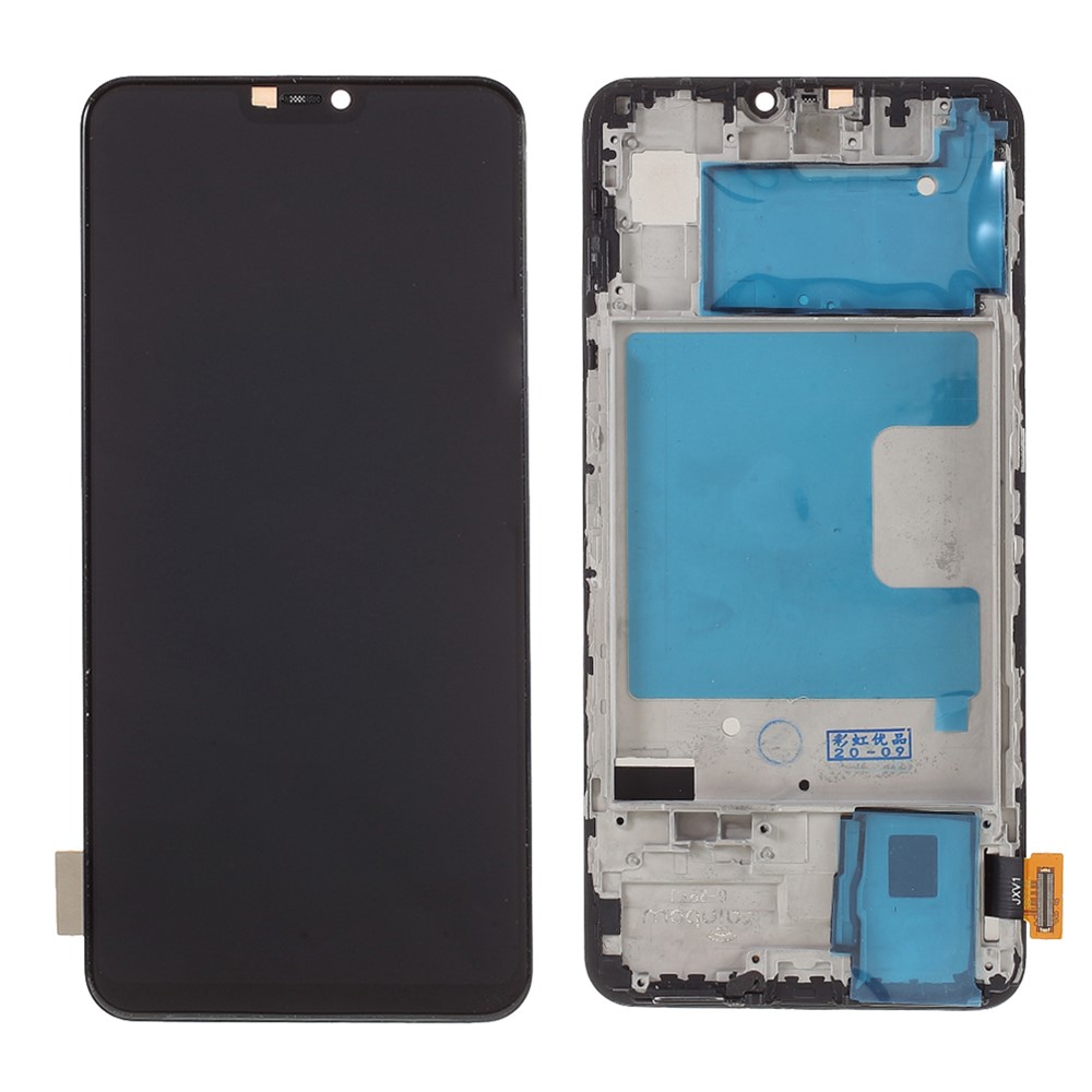 For Vivo X21 LCD Screen and Digitizer Assembly with Frame Replacement Part (In-cell Craft) - Black-1