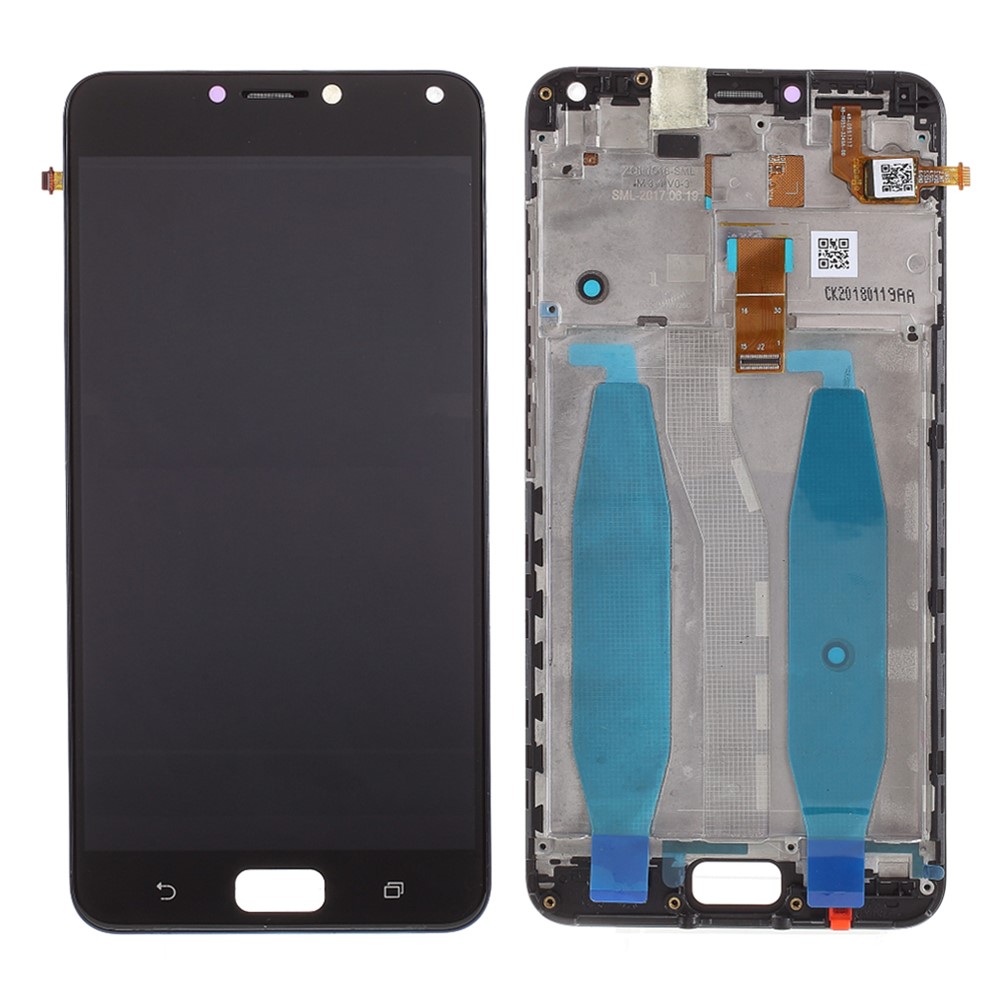 Assembly LCD Screen and Digitizer Assembly + Frame (Without LOGO) for Asus Zenfone 4 Max ZC554KL - Black-1