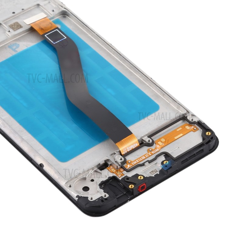 OEM LCD Screen and Digitizer Assembly + Frame Replacement Part (Without Logo) for Samsung Galaxy A21 A215 - Black-3