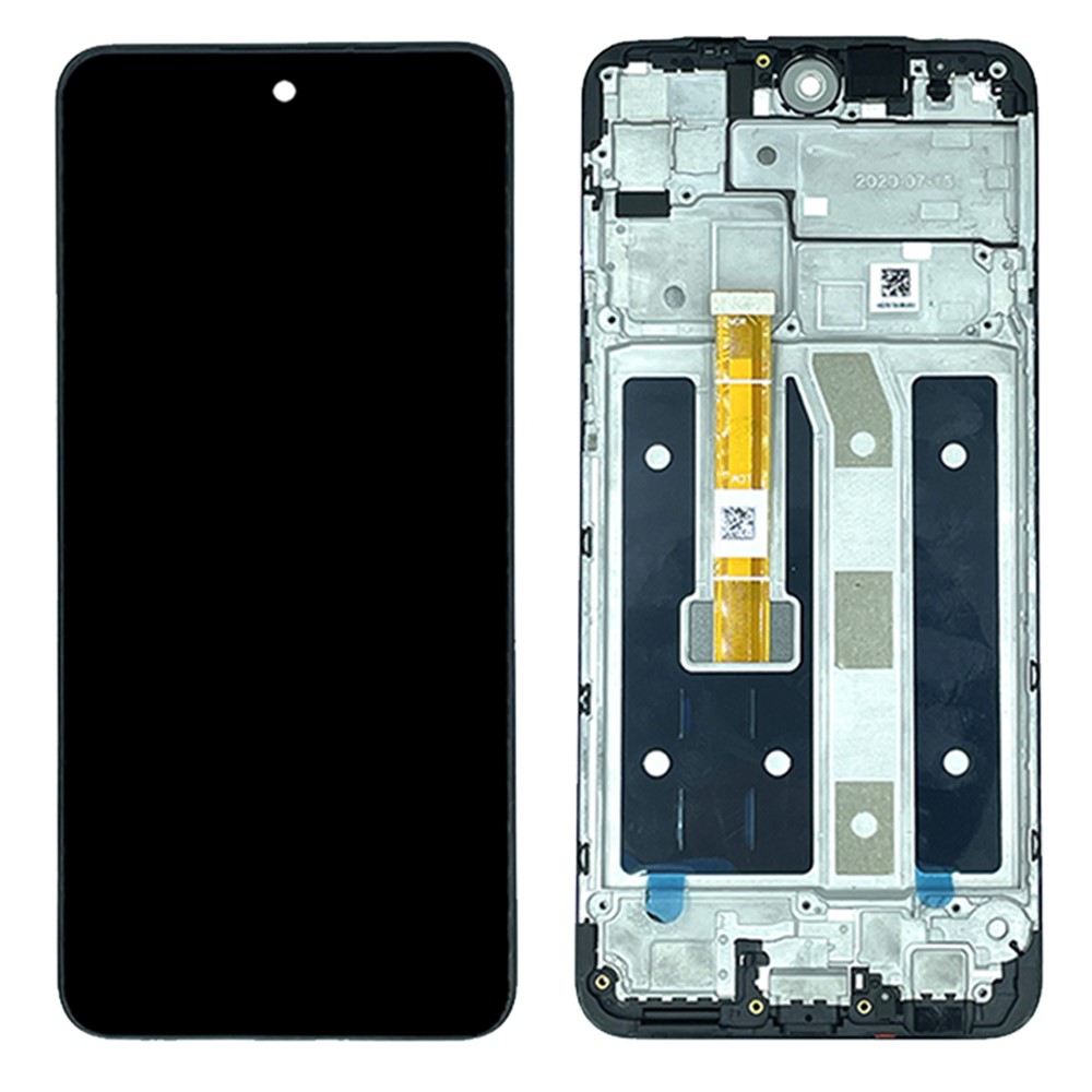 Assembly LCD Screen and Digitizer Assembly + Frame Part (without Logo) for LG K42 - Black-1