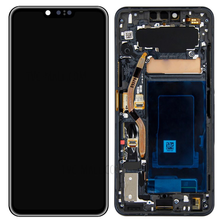 Assembly LCD Screen and Digitizer Assembly + Frame Part (without Logo) for LG G8 ThinQ G820 - Black-1