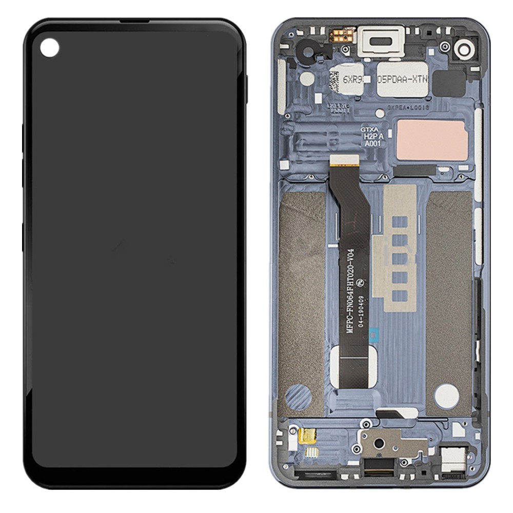 Assembly LCD Screen and Digitizer Assembly + Frame Part (without Logo) for LG Q70 Q620/Q730 - Black-1