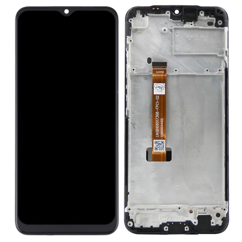 Assembly LCD Screen and Digitizer Assembly + Frame Part for Realme C15 RMX2180 - Black-1