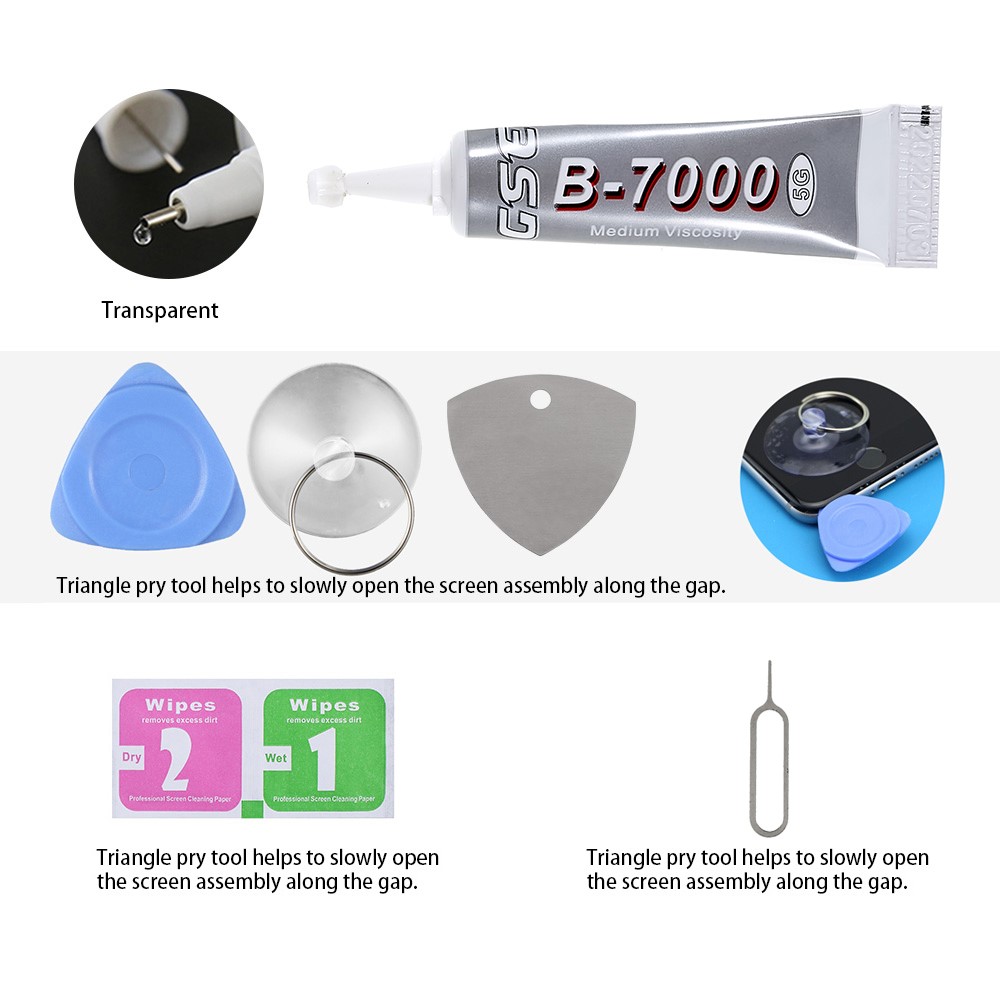 IPARTS EXPERT Grade C LCD Screen and Digitizer Assembly Replacement (without Logo) + Repair Tool Set + Tempered Glass for OPPO F9/A7X/F9 PRO/Realme U1-10