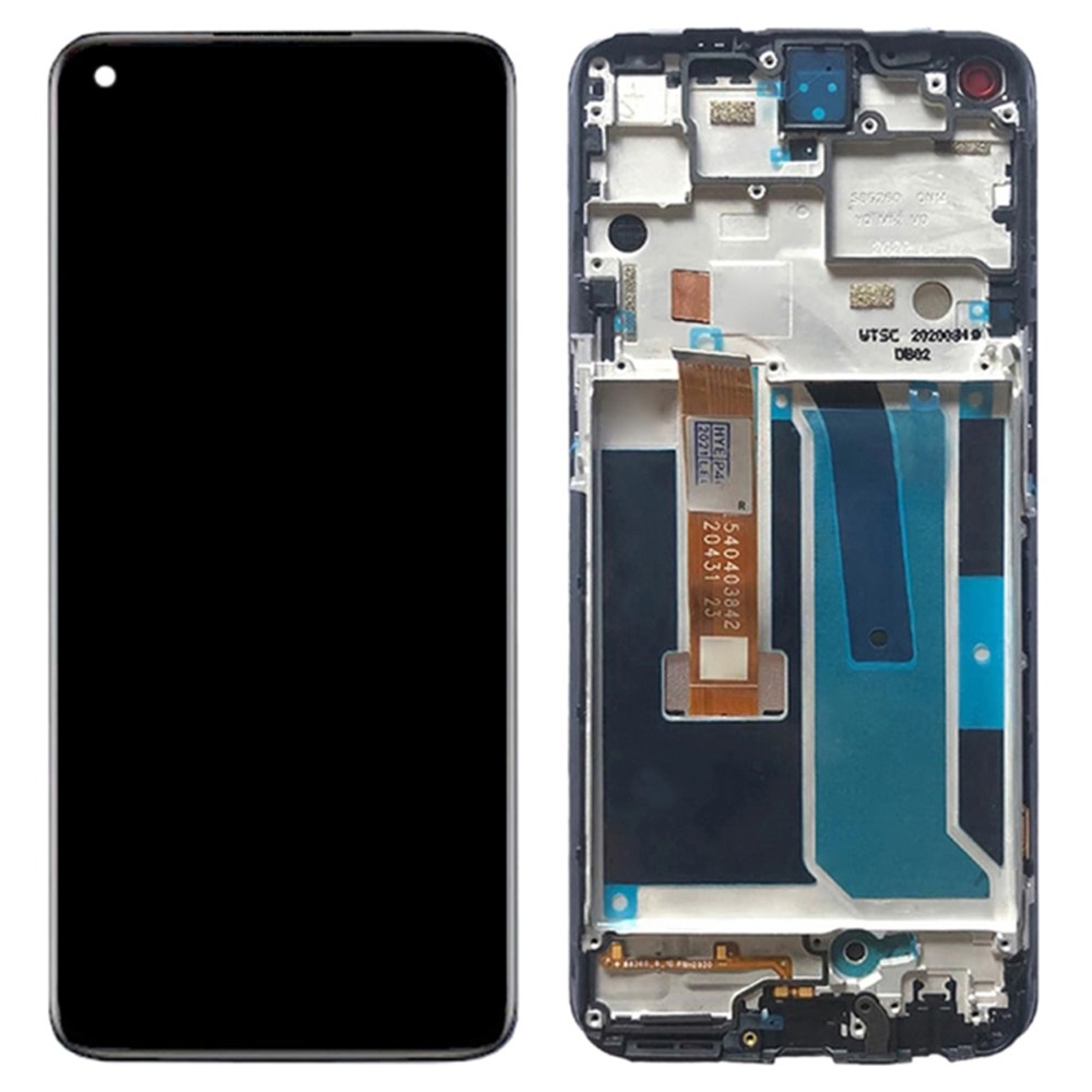 Grade B LCD Screen and Digitizer Assembly + Frame Replacement Part (without Logo) for OnePlus Nord N10 5G - Black-1