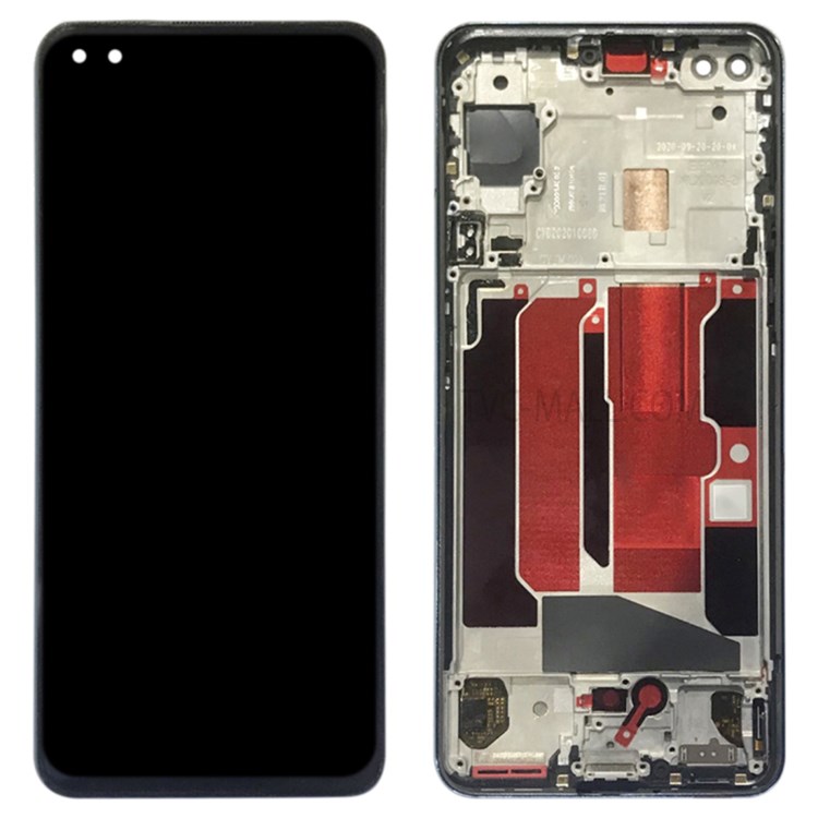 Grade B AMOLED Screen and Digitizer Assembly + Frame Part (without Logo) for OnePlus Nord / 8 Nord 5G / Z - Black-1