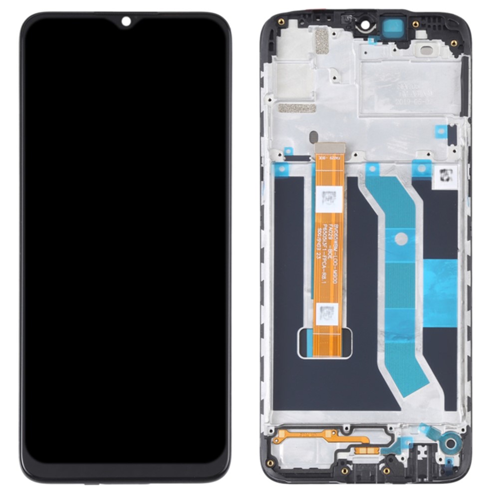 Grade C Assembly LCD Screen and Digitizer Assembly + Frame Part (without Logo) for Realme 6i-1