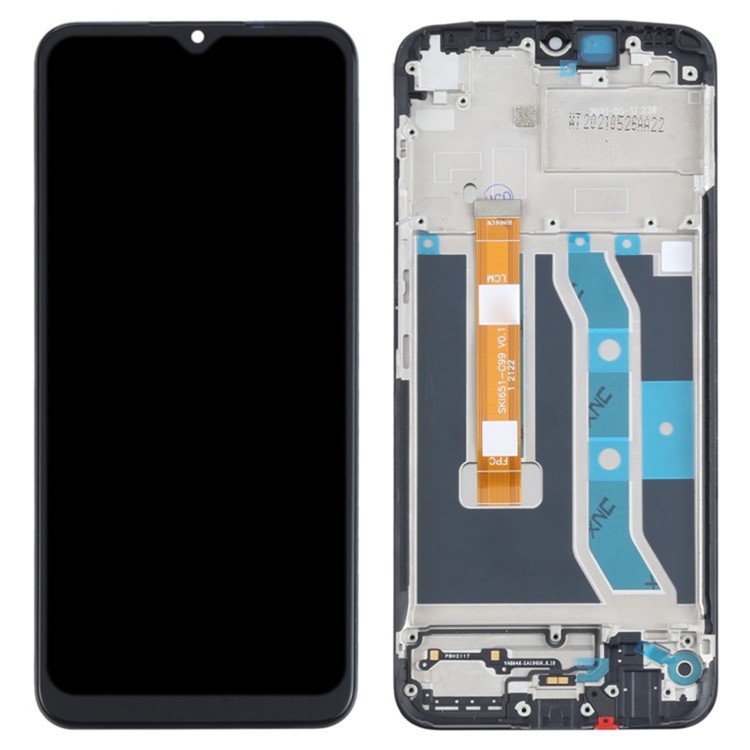 Pour Realme C21Y Grade B Écran LCD et Assemblage de Numériseurs + Cadre Remplacez la Pièce (sans Logo)