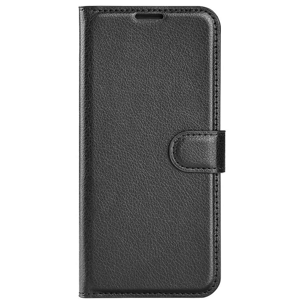For Honor 70 5G Litchi Texture Wallet Case PU Leather Stand Shockproof TPU Inner Shell Flip Folio Cover - Black-13