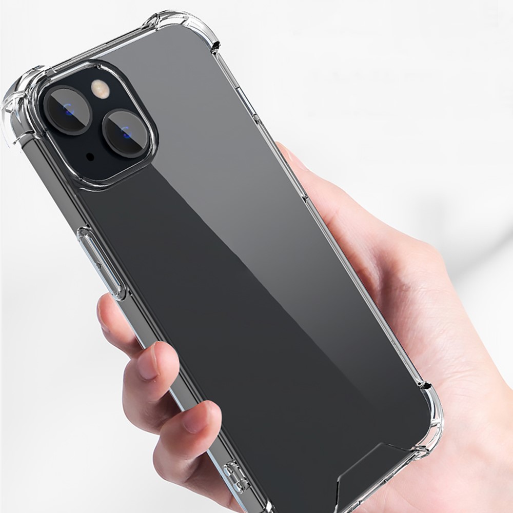 For iPhone 14 Max 6.7 inch Four Corner Drop-proof Clear TPU Frame + Acrylic Back Cover Shockproof Phone Case-2