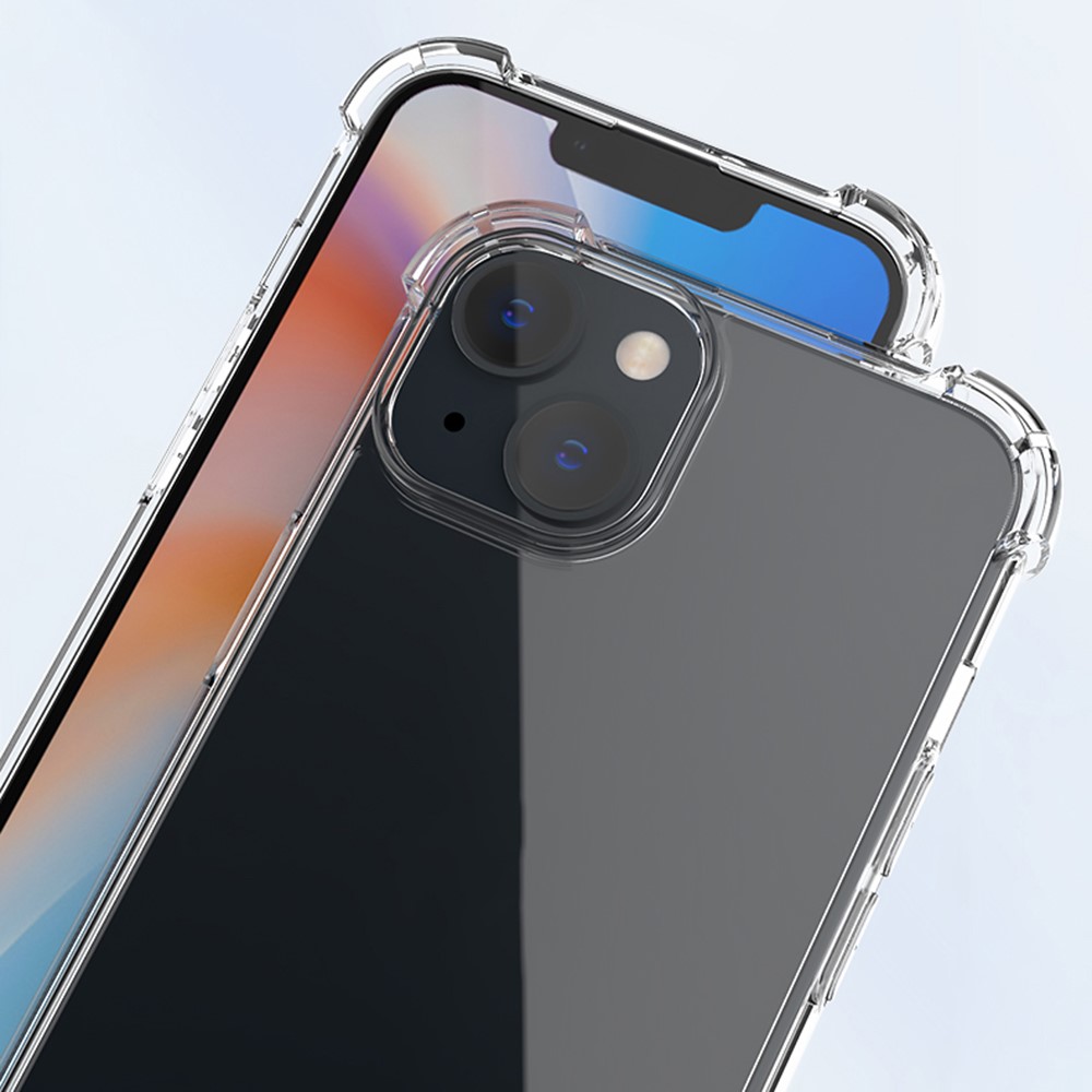 For iPhone 14 Max 6.7 inch Four Corner Drop-proof Clear TPU Frame + Acrylic Back Cover Shockproof Phone Case-5