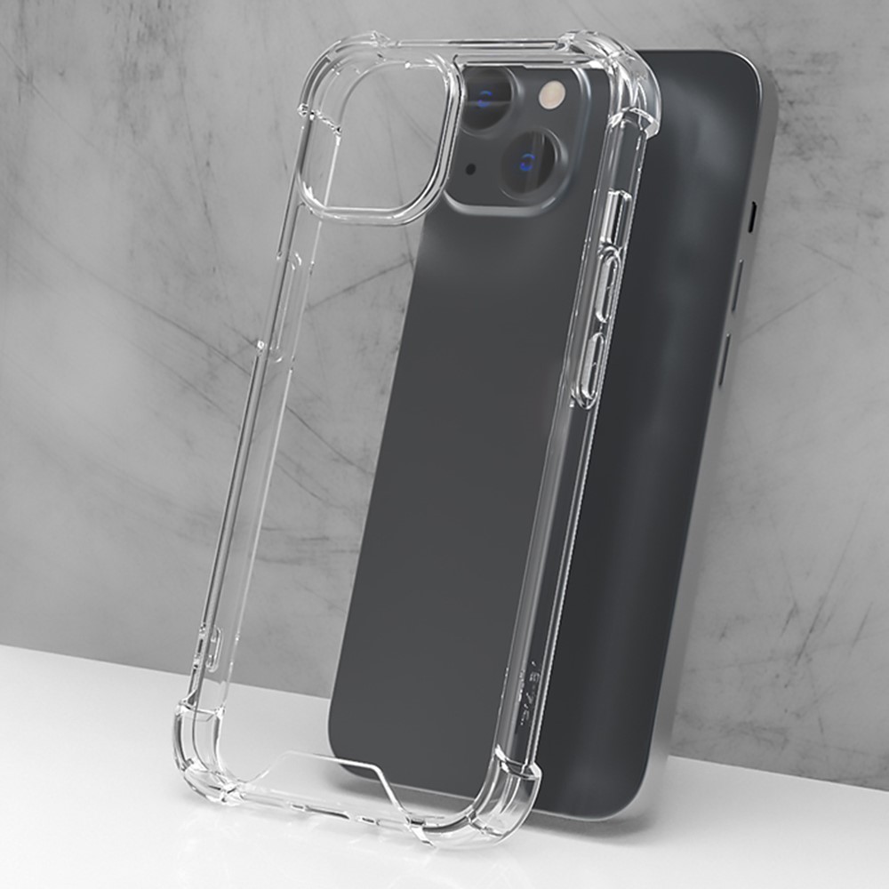 For iPhone 14 Max 6.7 inch Four Corner Drop-proof Clear TPU Frame + Acrylic Back Cover Shockproof Phone Case-7