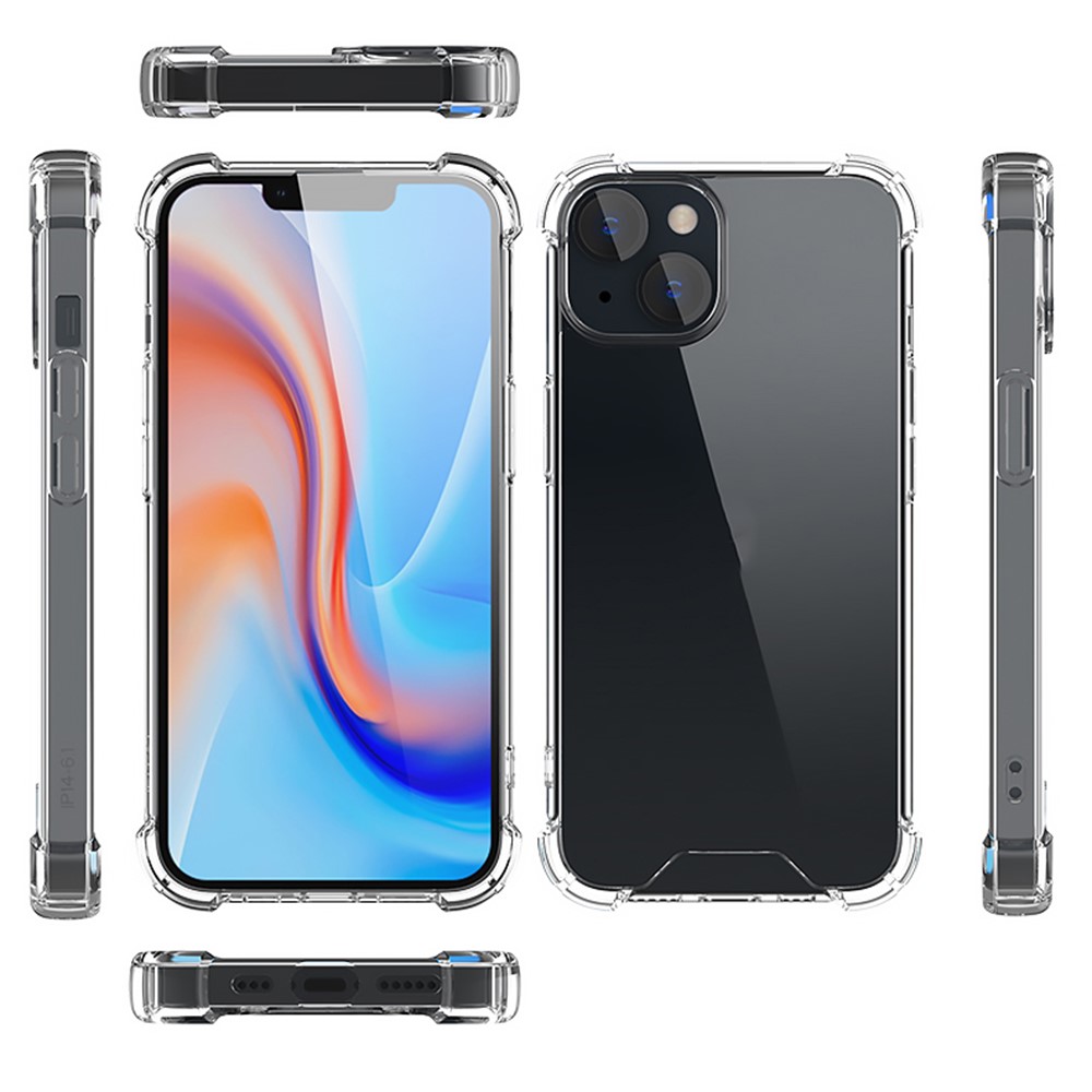 For iPhone 14 Max 6.7 inch Four Corner Drop-proof Clear TPU Frame + Acrylic Back Cover Shockproof Phone Case-9