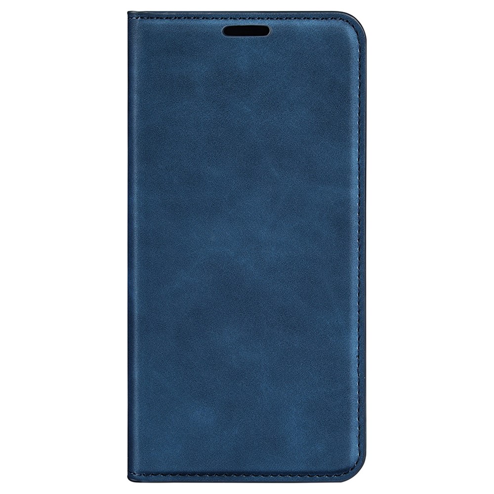 For ZTE Axon 40 Ultra 5G Skin-touch Feeling Phone Cover PU Leather + TPU Stand Wallet Folio Flip Case - Blue-10