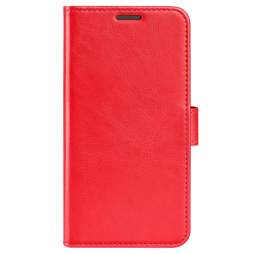 For ZTE Axon 40 Ultra 5G Crazy Horse Texture Phone Cover PU Leather Stand Wallet Drop-proof Flip Case - Red-10