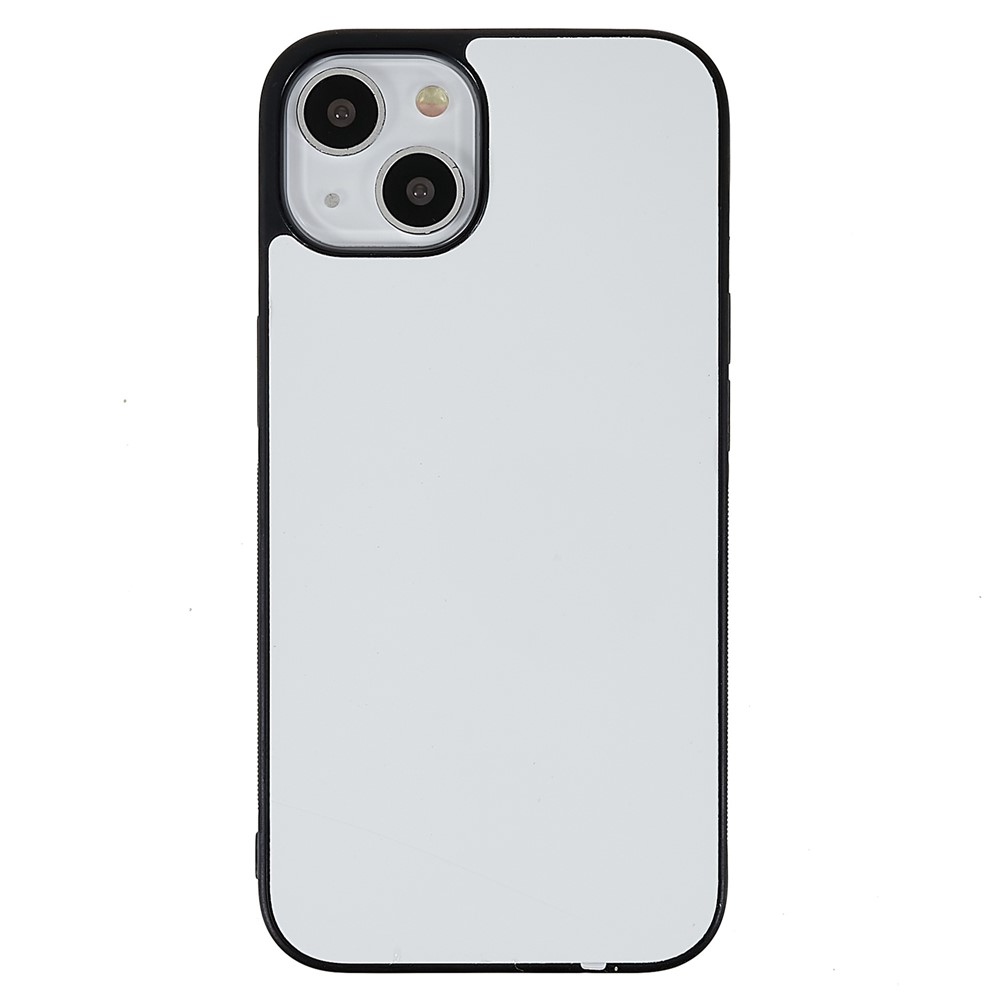 Soft TPU+PC+Aluminum Sheet Phone Cover for iPhone 13 6.1 inch, Supporting Heat Transfer Printing Phone Case-2