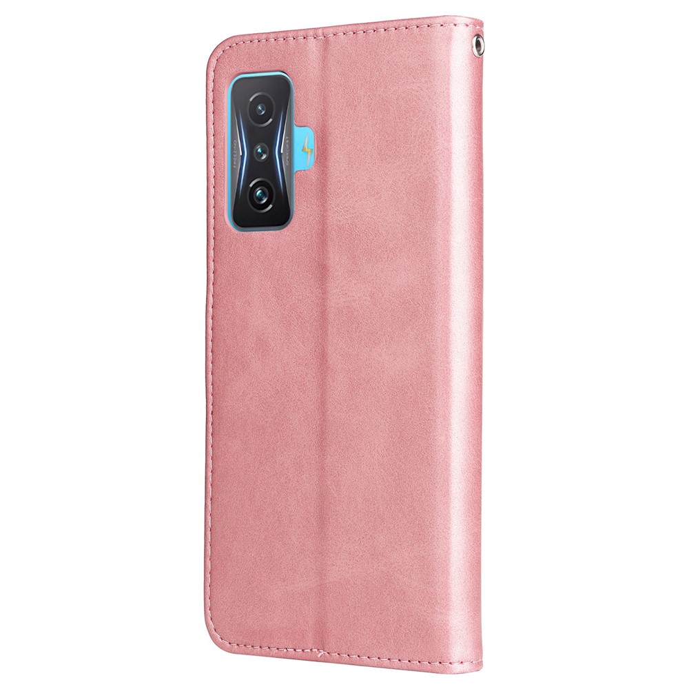For Xiaomi Redmi K50/K50 Gaming/K50 Gaming Edition/K50G/K50G Mercedes-AMG Petronas Formula One Team Edition/Poco F4 GT Phone Case Outer Zipper Pocket PU Leather Stand Wallet Cover - Rose Gold-10
