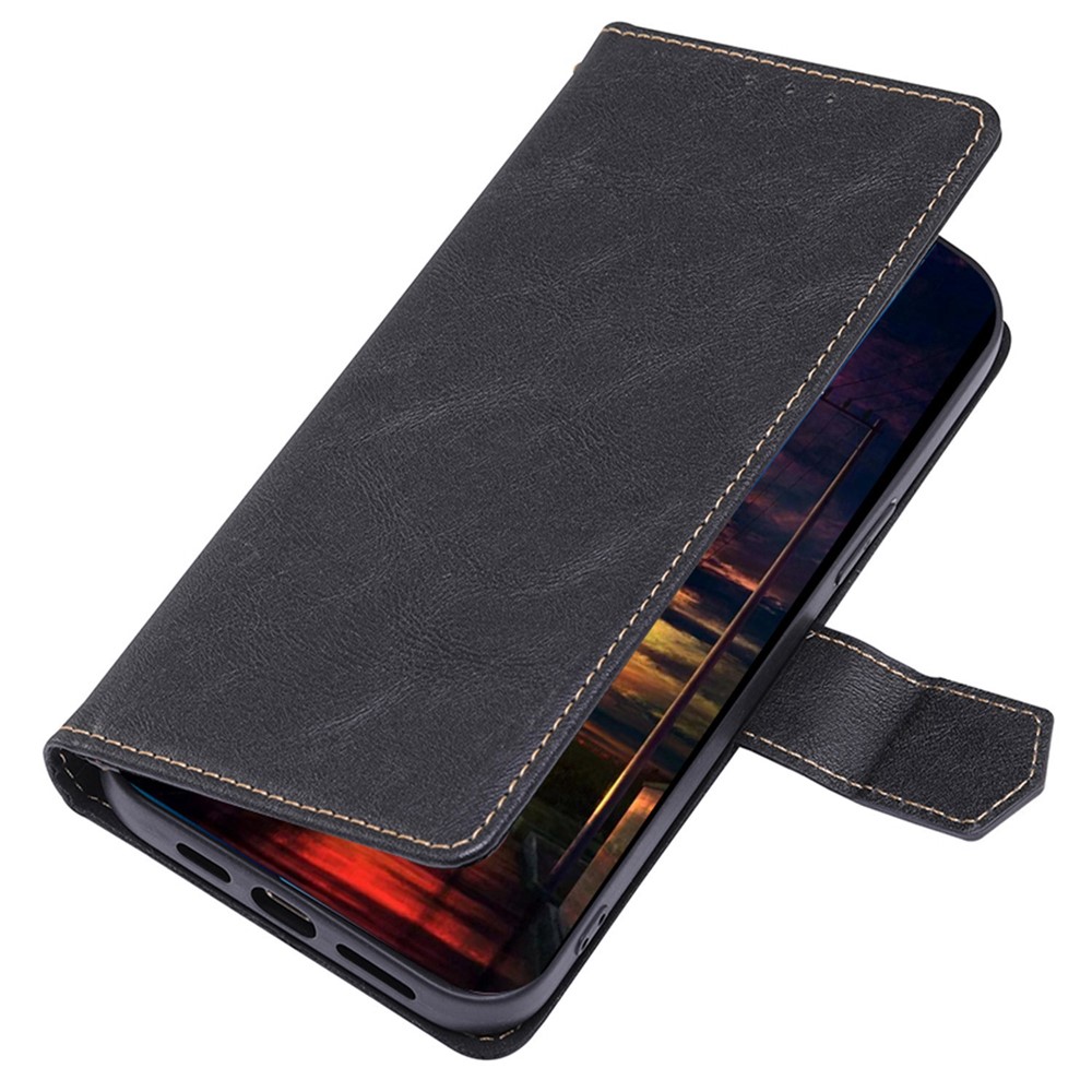 For TCL 303 RFID Blocking Wallet Case Water-repellent PU Leather Flip Book Stand Phone Cover - Black-3