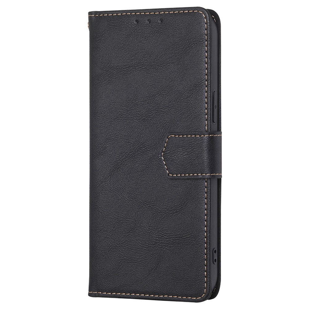 For TCL 303 RFID Blocking Wallet Case Water-repellent PU Leather Flip Book Stand Phone Cover - Black-8
