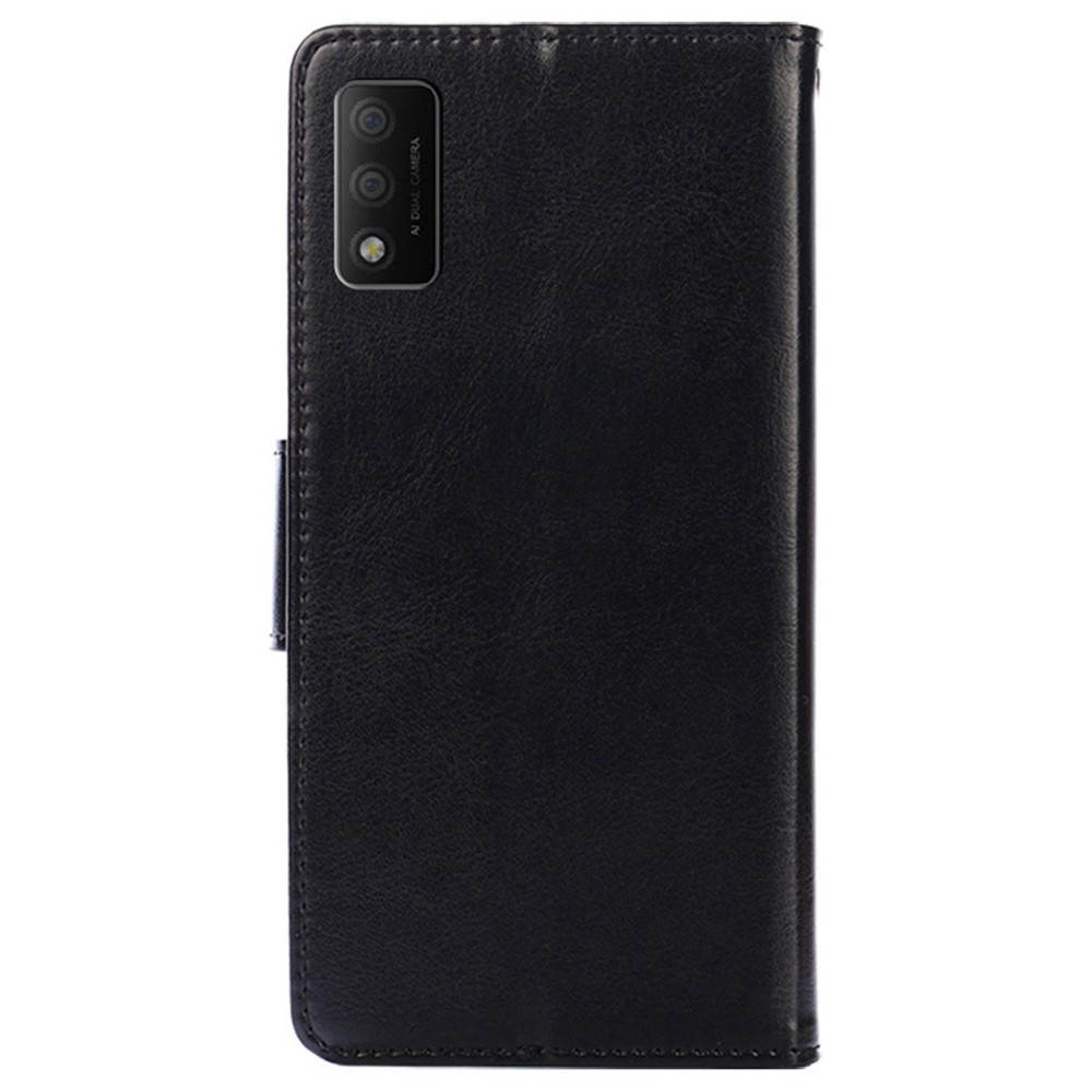 For TCL 30T T603DL PU Leather Magnetic Flip Case Wallet Stand Inner TPU Scratch Resistant Full Protective Phone Cover - Black-8