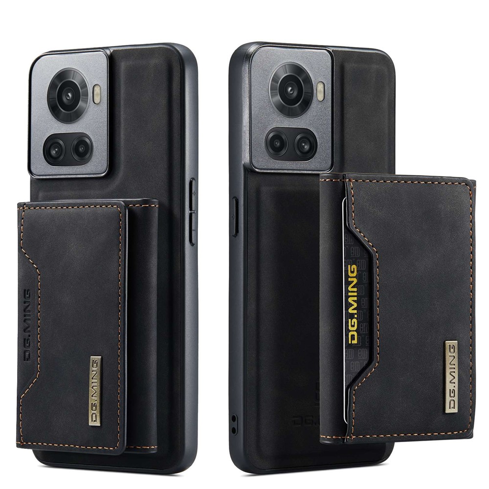 DG.MING M2 Series for OnePlus Ace 5G/10R 5G Detachable 2-in-1 Magnetic Wallet Phone Case with Kickstand - Black-1