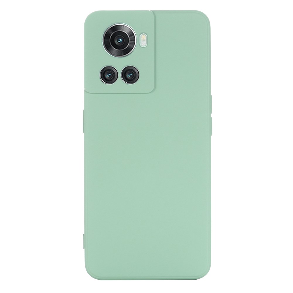 For OnePlus Ace 5G/10R 5G Shockproof Protective Phone Case Slim Soft Liquid Silicone Cellphone Cover with Strap - Green-3