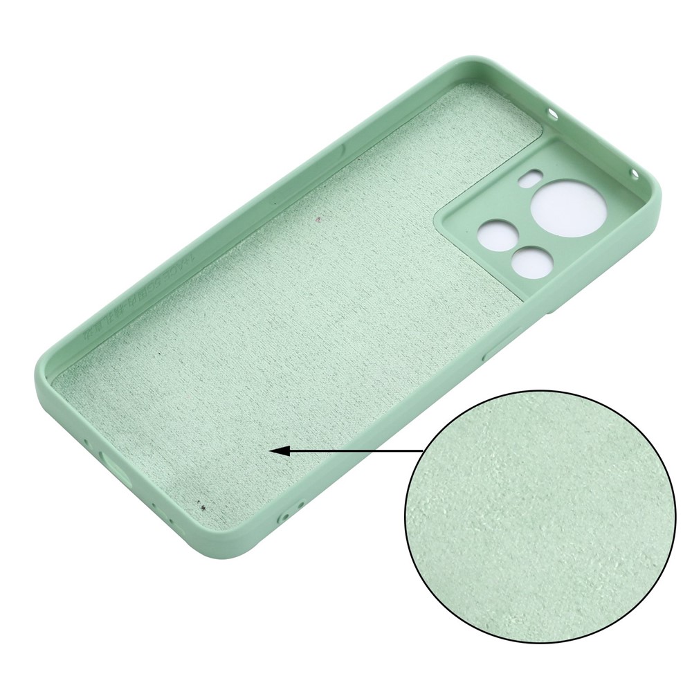 For OnePlus Ace 5G/10R 5G Shockproof Protective Phone Case Slim Soft Liquid Silicone Cellphone Cover with Strap - Green-6