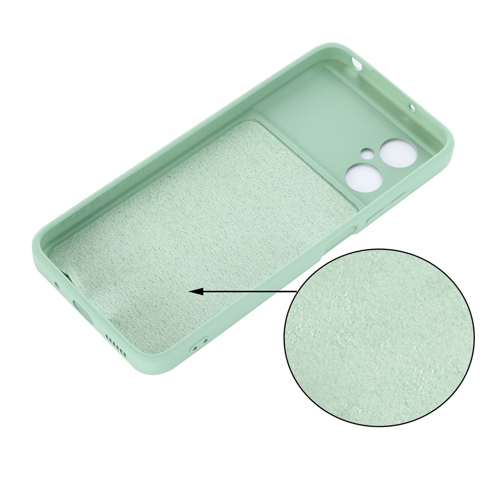 For Xiaomi Poco M4 5G Precise Cutouts Phone Case Anti-drop Slim Soft Liquid Silicone Cellphone Cover with Strap - Green-6