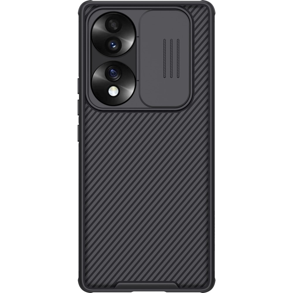 NILLKIN CamShield Pro Series for Honor 70 5G Slide Camera Protection Case Hard PC Soft TPU Shockproof Anti-Scratch Cover - Black-1