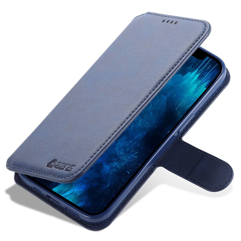 AZNS PU Leather Case for iPhone 14 Pro 6.1 inch, Full Protection Stand Wallet Magnetic Flip Folio Phone Cover - Blue-5