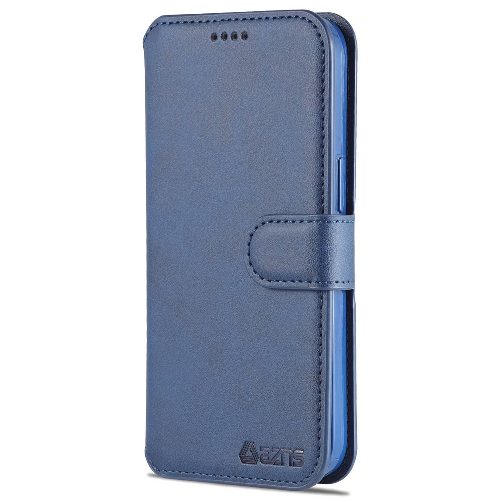 AZNS PU Leather Case for iPhone 14 Pro 6.1 inch, Full Protection Stand Wallet Magnetic Flip Folio Phone Cover - Blue-8