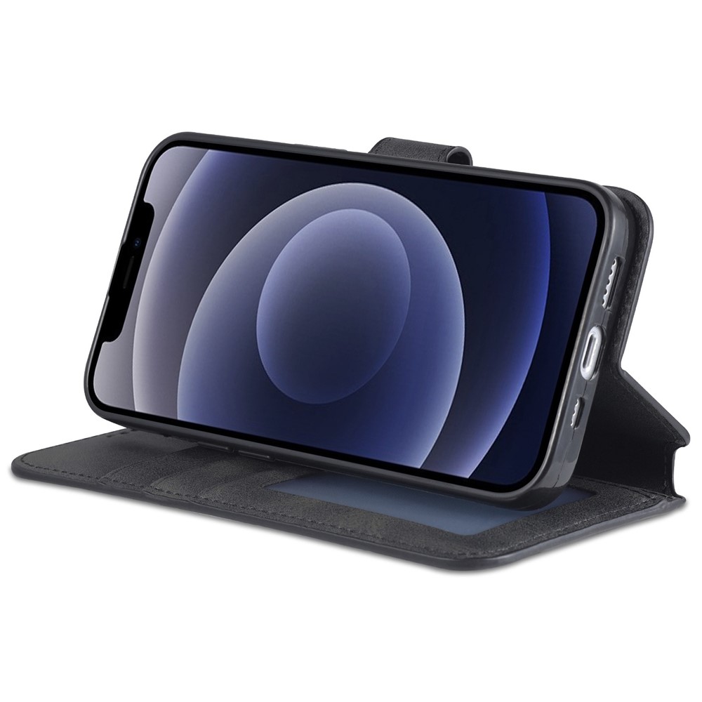 AZNS PU Leather Case for iPhone 14 6.1 inch, Viewing Stand Wallet Magnetic Flip Folio Book Phone Cover - Black-2