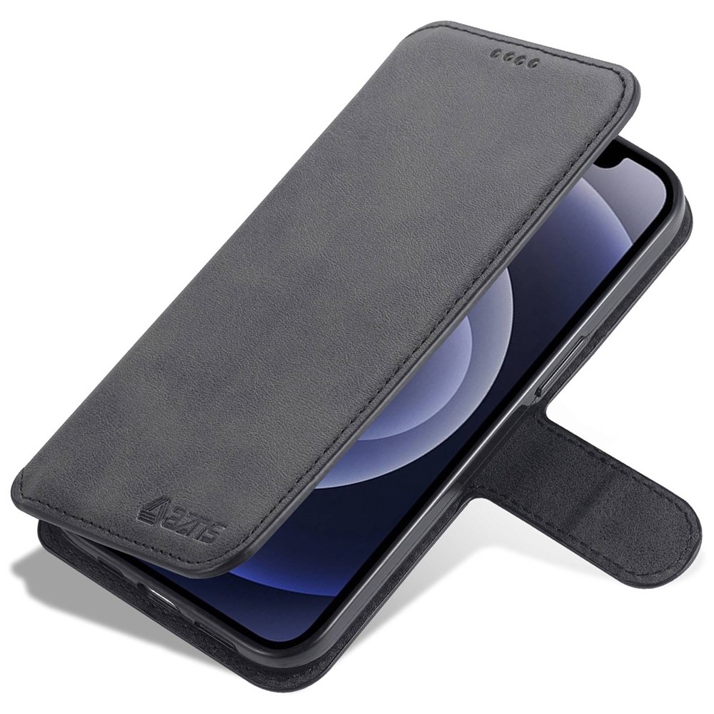 AZNS PU Leather Case for iPhone 14 6.1 inch, Viewing Stand Wallet Magnetic Flip Folio Book Phone Cover - Black-5