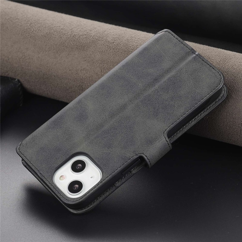 AZNS PU Leather Case for iPhone 14 6.1 inch, Viewing Stand Wallet Magnetic Flip Folio Book Phone Cover - Black-7