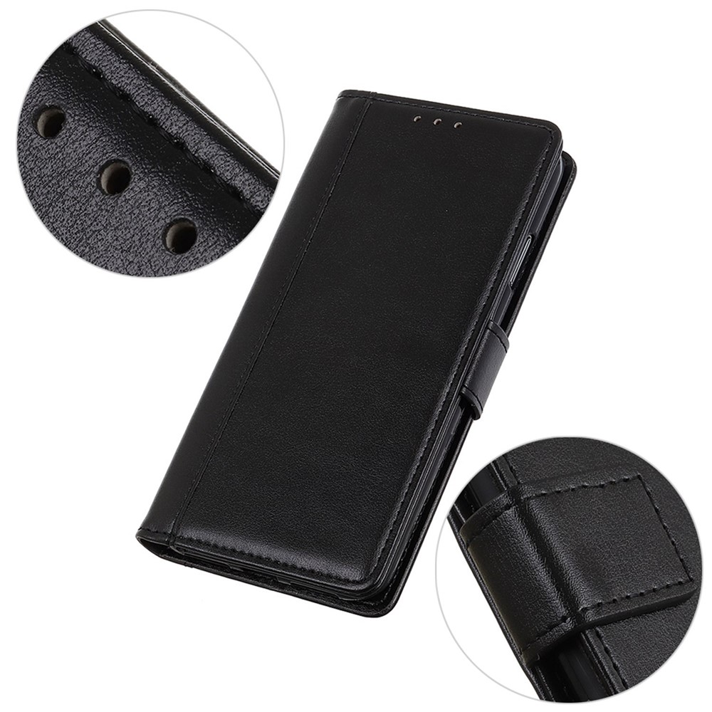 KHAZNEH for Xiaomi Poco F4 GT 5G/Redmi K50 Gaming Smooth Texture PU Leather Stand Case Well-protected Wallet Phone Cover - Black-5